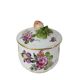 Antique sugar bowl in white porcelain Europe '800, painted ceramic