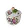 Antique sugar bowl in white porcelain Europe '800, painted ceramic