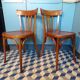 Paire de chaises de bistrot vintage