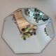Octagonal bevelled tabletop mirror