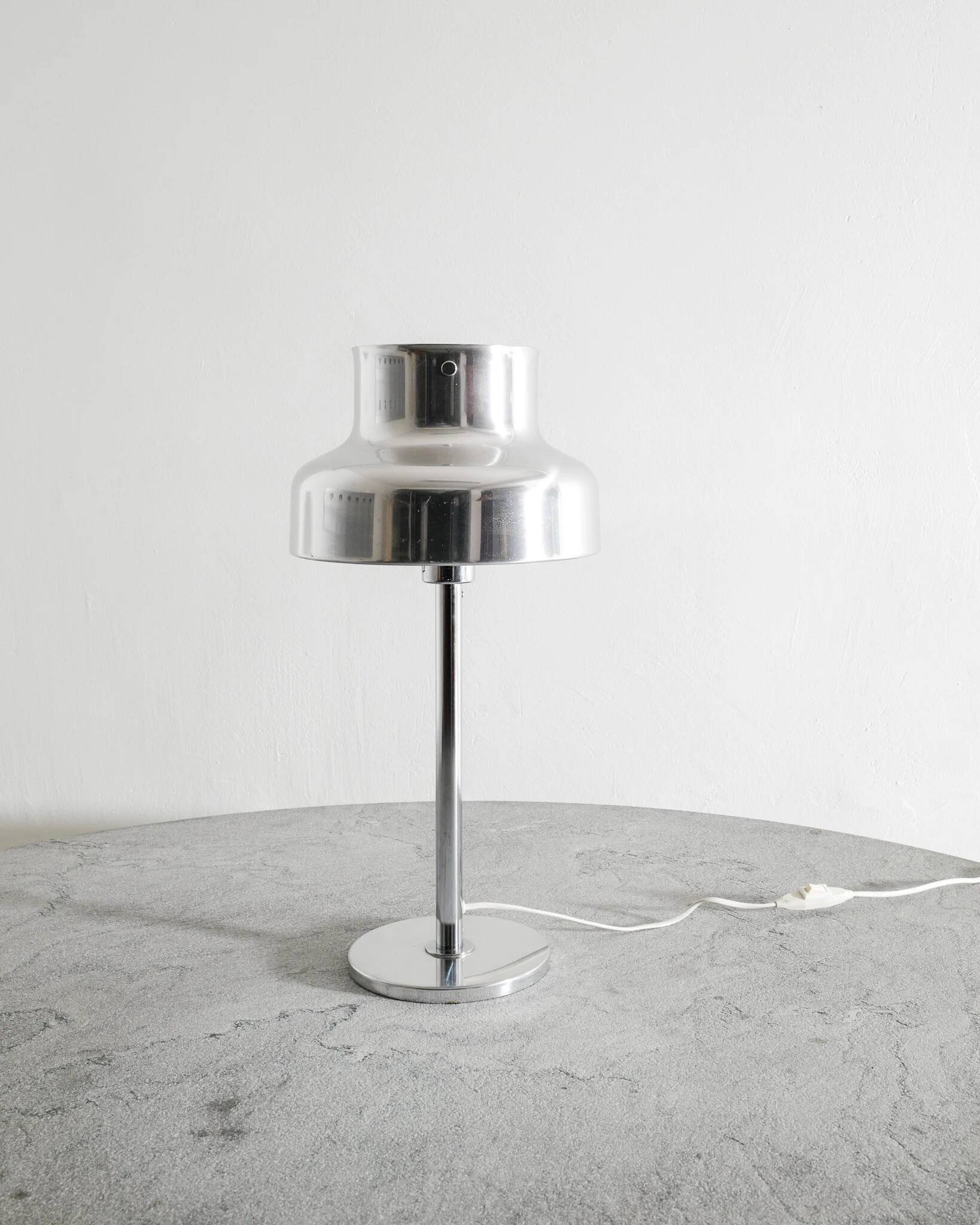 Lampe de bureau en chrome "Bumling" des années 1960 par Anders Pehrs, style scandinave du milieu du siècle.