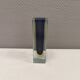 Murano vase in translucent glass with cool colour details.
