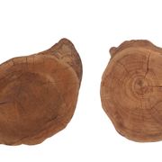6 Raw Log Stools or Bedside Tables France circa 1970