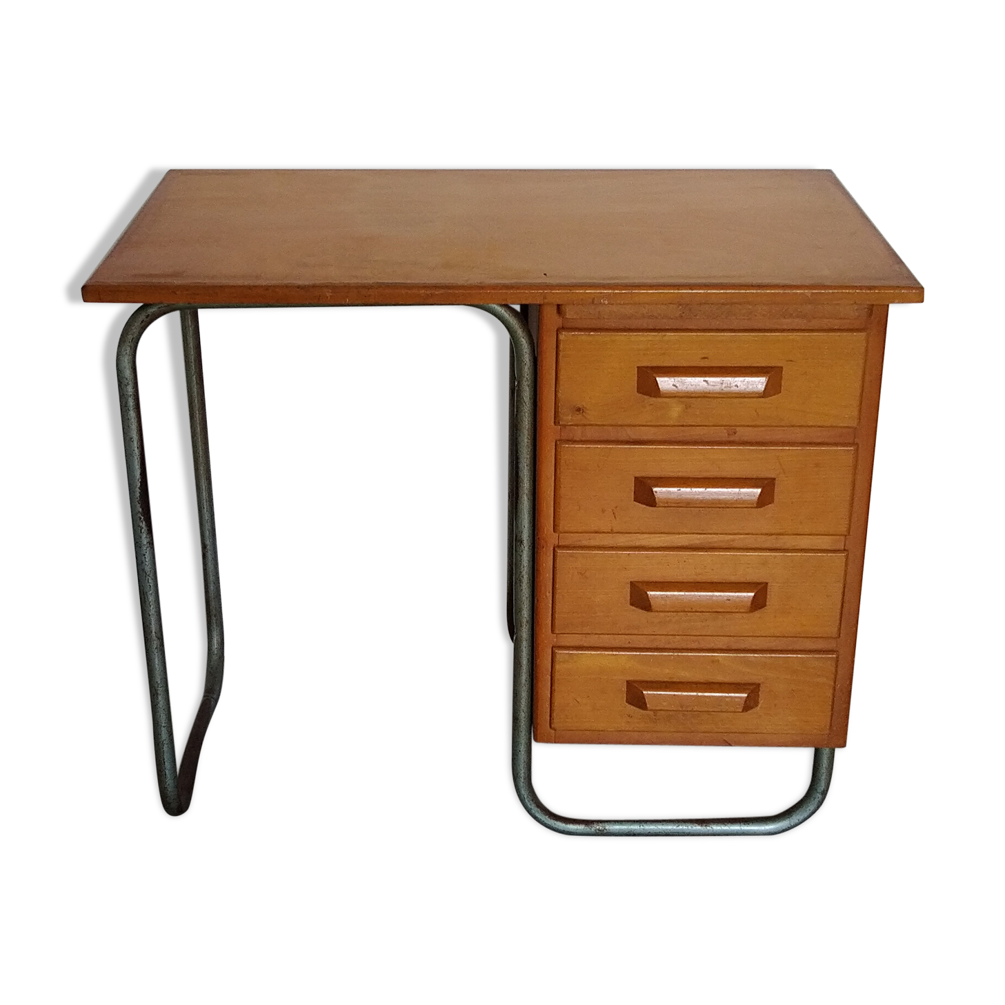 Bureau en bois et métal