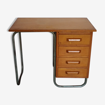 Wooden and metal desk