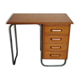 Bureau en bois et métal