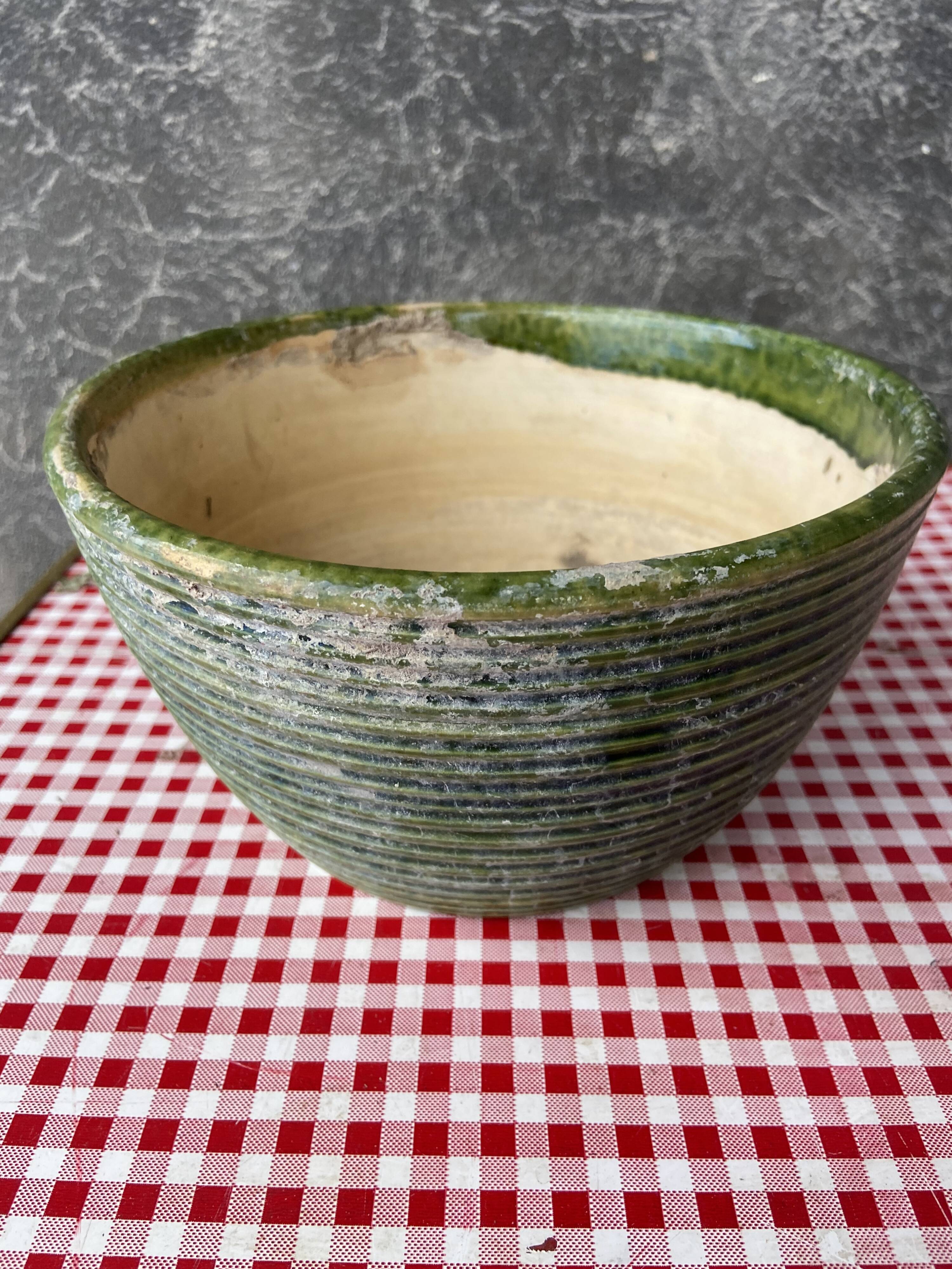 Old glazed pot cover