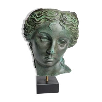 Bust of Aphrodite in plaster or bronze patinated resin