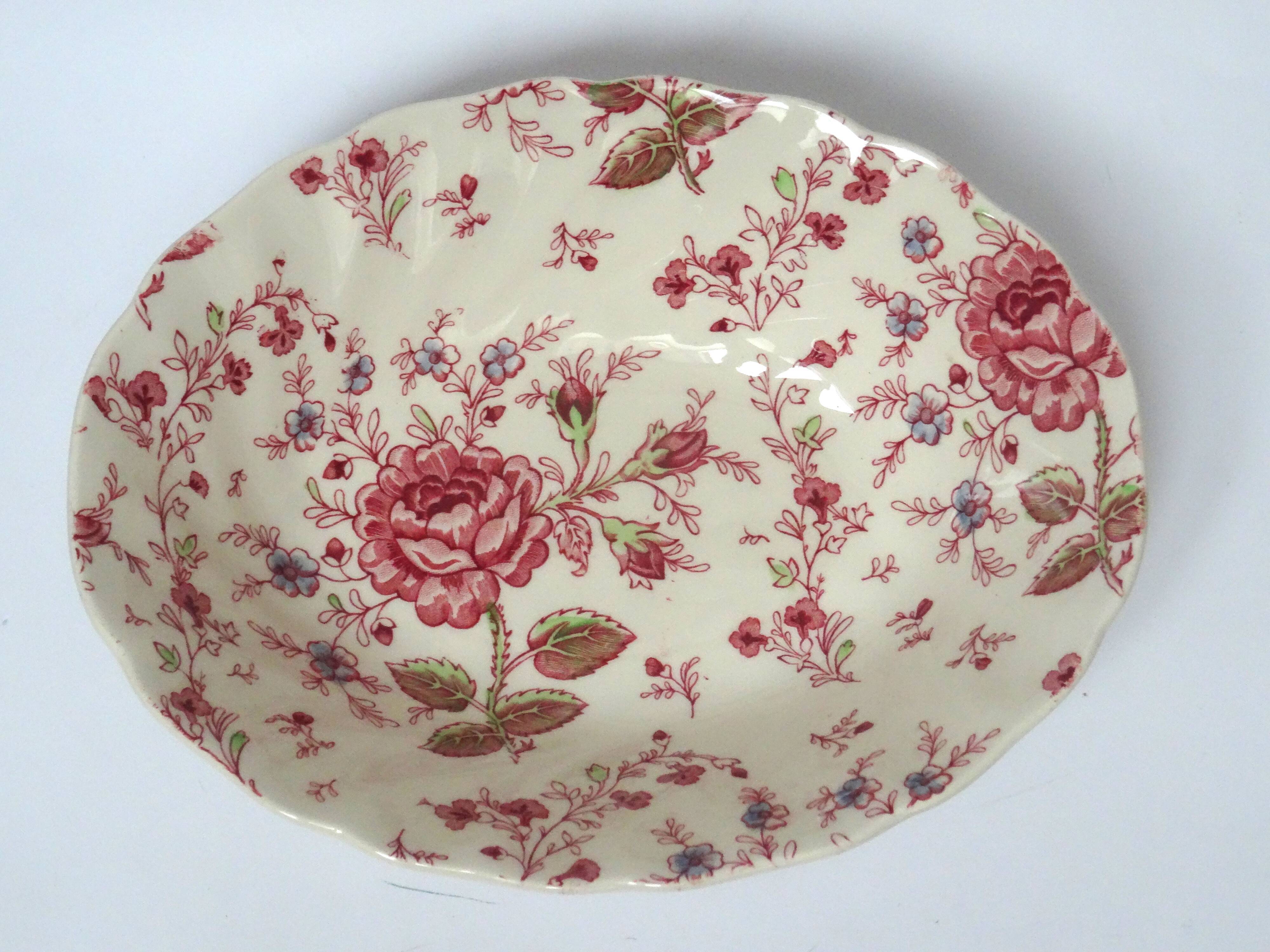 Saladier ovale Rose Chintz Johnson Brothers