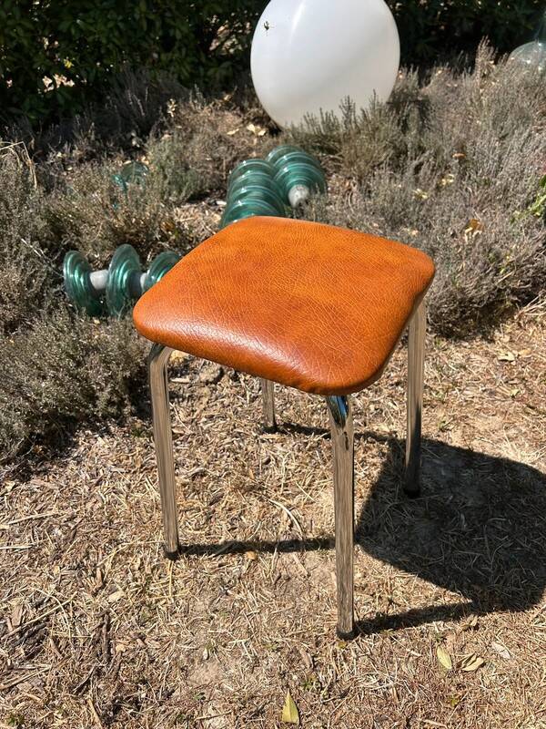 Vintage leather stool