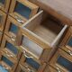 Vintage Dutch Beech Haberdashery Shop Cabinet / Vitrine, 1950s