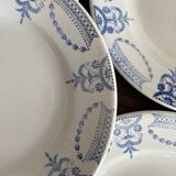 Colonial ironstone dessert plates Moulin des Loups