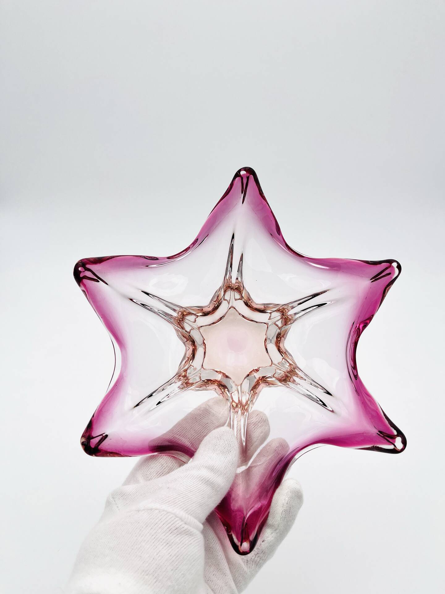 Murano Organic Cup - Peach & Fuchsia Gradient - Star 1960