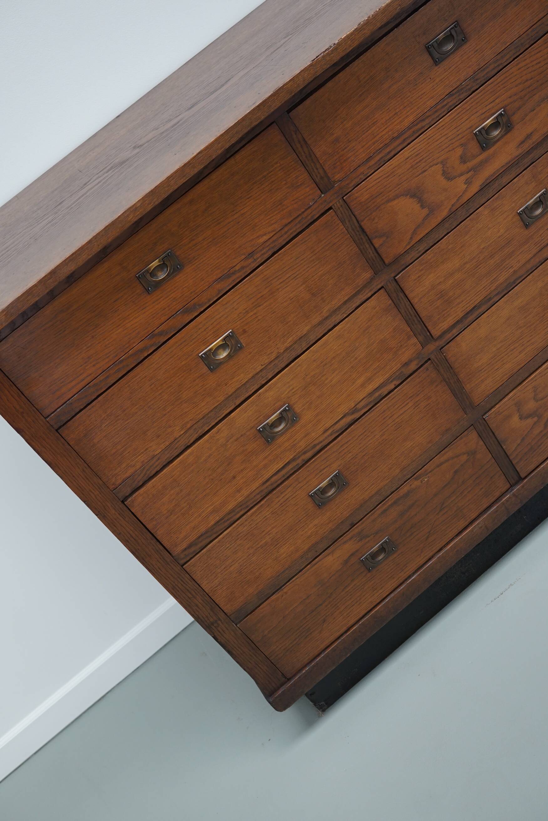 Large Art Deco Dutch Oak Apothecary / Filing Cabinet or Sideboard, 1930s