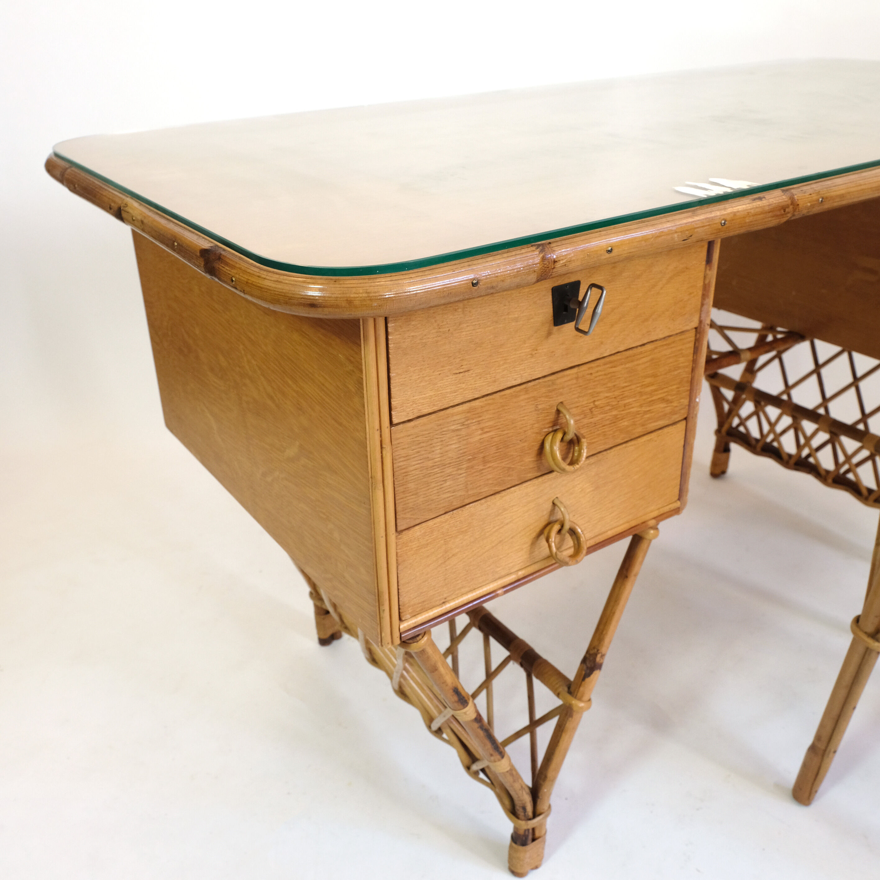 Rattan desk and chair  70