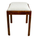 White stool seat natural fabric Art Deco