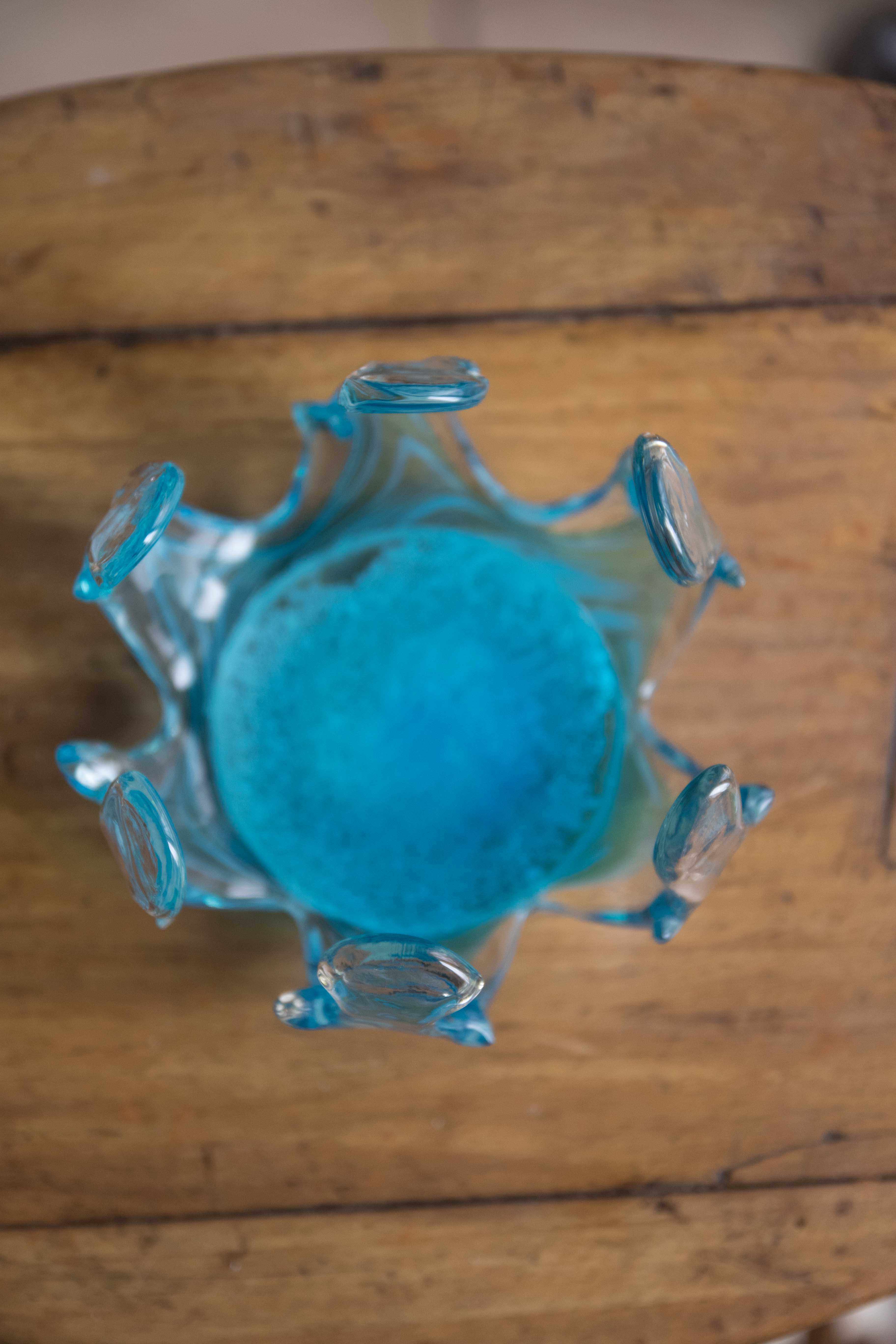 Cup scratch blue murano