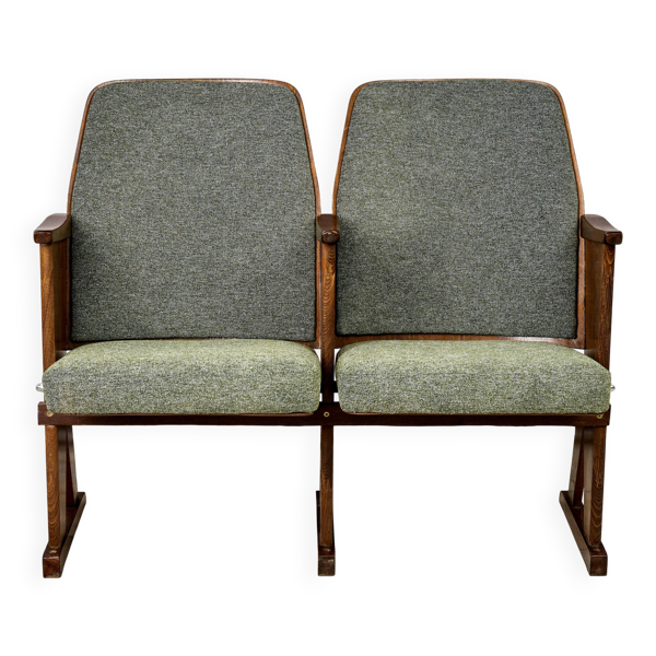 Chaises de cinéma pliantes vintage vertes, Tchécoslovaquie des années 1970