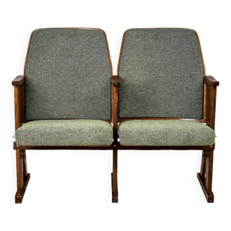 Vintage Green Folding Cinema Chairs, 1970s Czechoslovakia