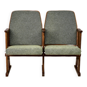 Vintage Green Folding Cinema Chairs, 1970s Czechoslovakia