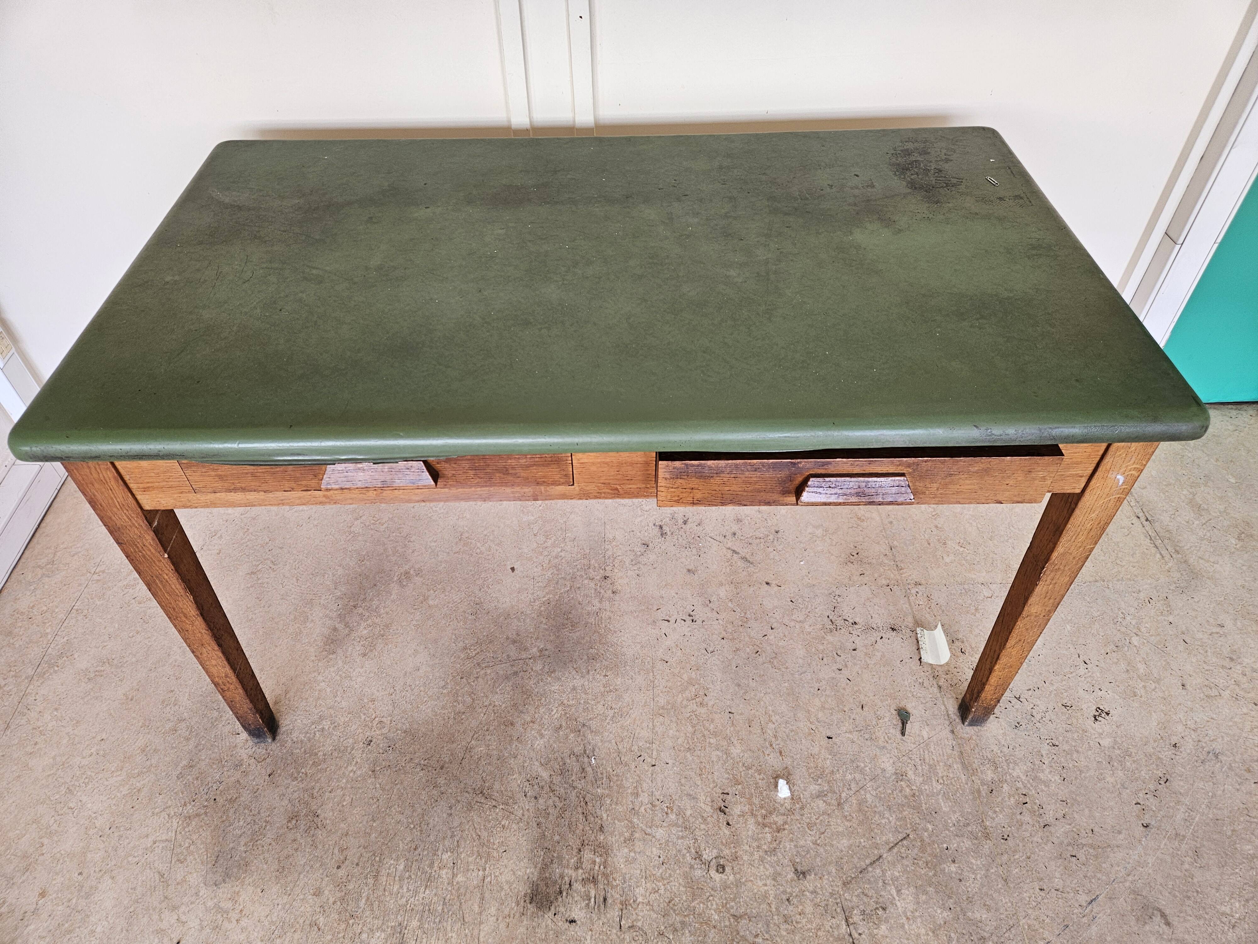 Antique oak administration desk