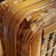 Wicker and wood suitcase