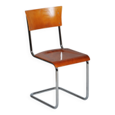 Bauhaus Chair in Beech and Chromed Steel, Czech, 1930s