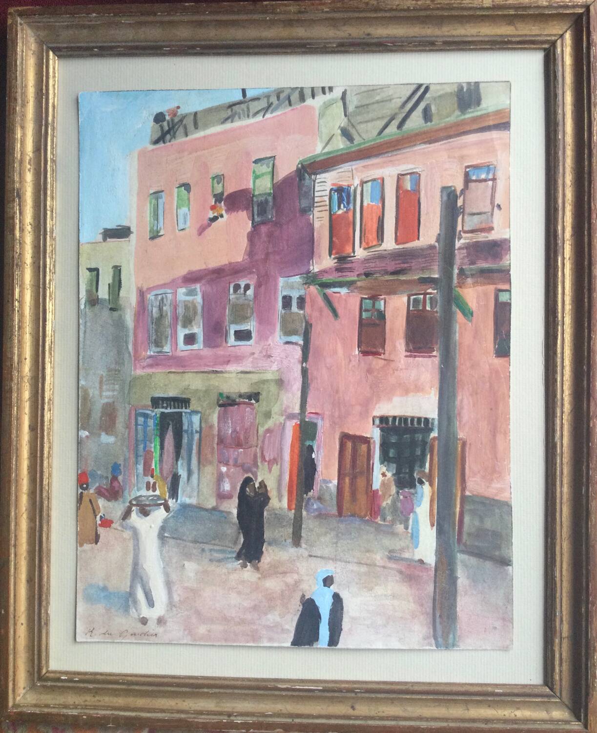 Orientalist gouache by Raoul du GARDIER (1871-1952)