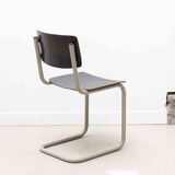 Pagholz chair in ebony and white