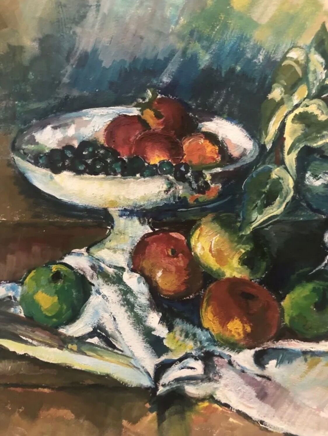 Tableau peinture ancienne nature morte XXe