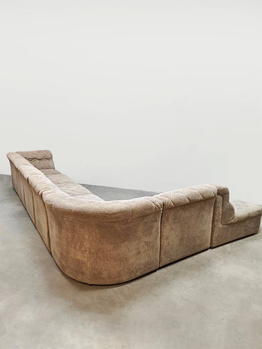 Vintage modular sectional sofa Laauser 'Ivory beige'