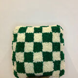 Pouf berbère damier vert