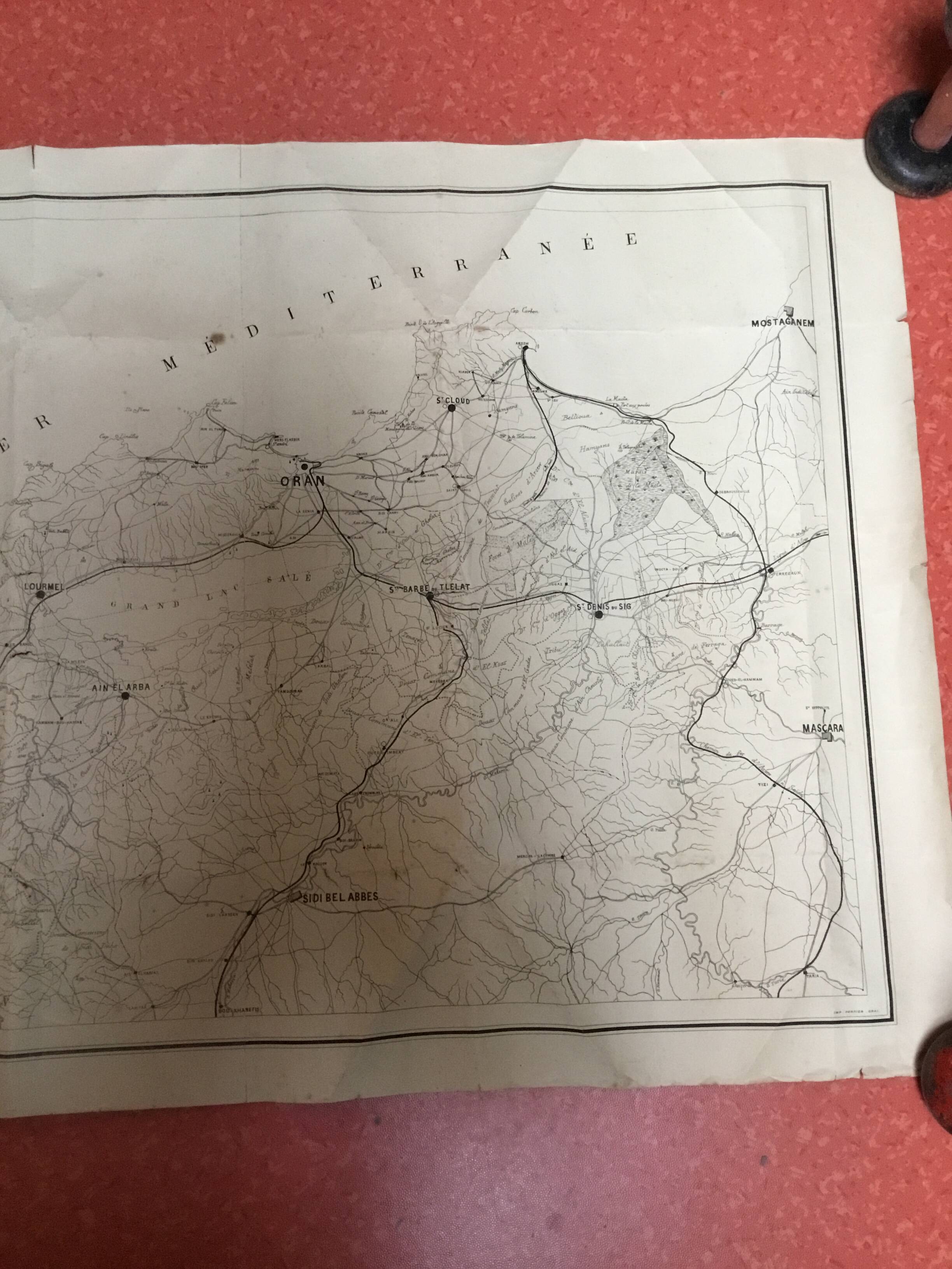 Carte d'Algérie 1883