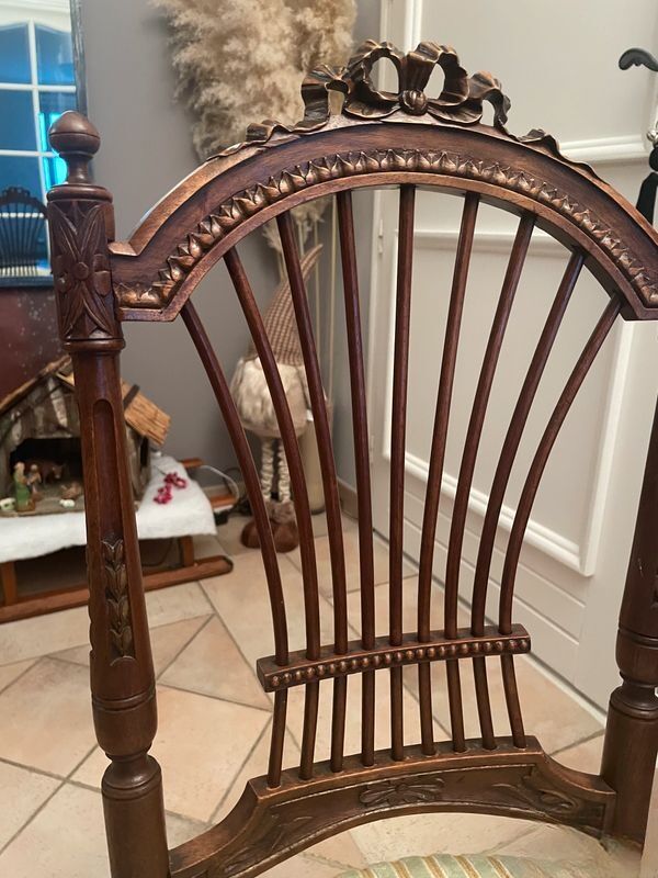 2 chaises style louis xvi - renovation complete