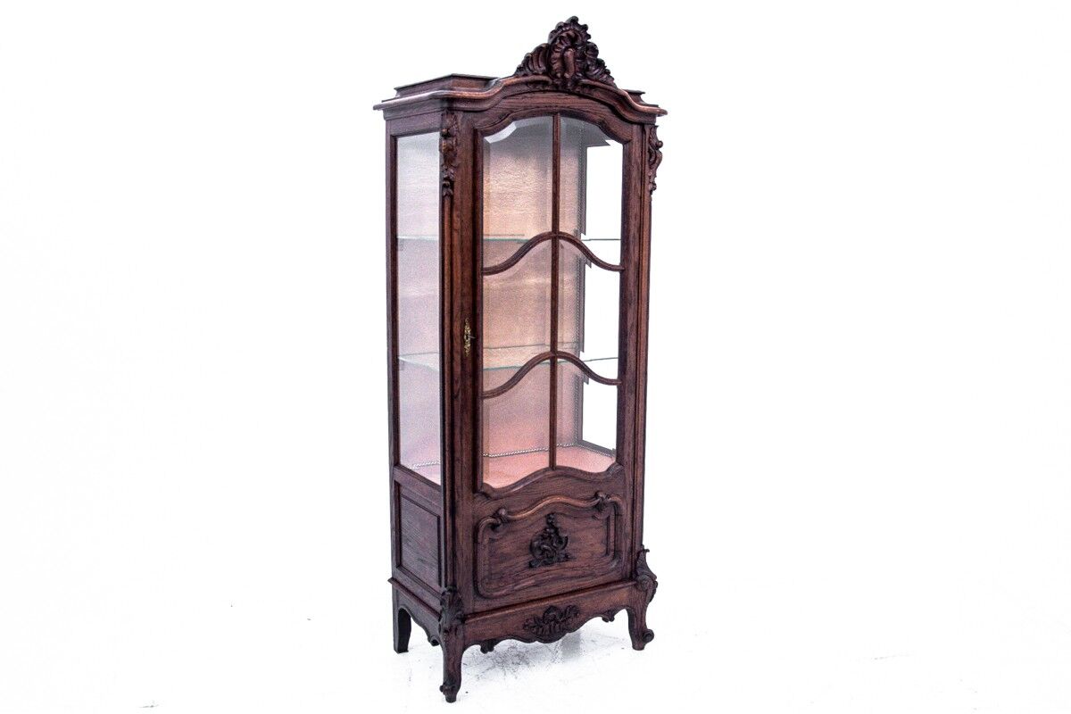 Oak display cabinet, France, around 1900. Antique.