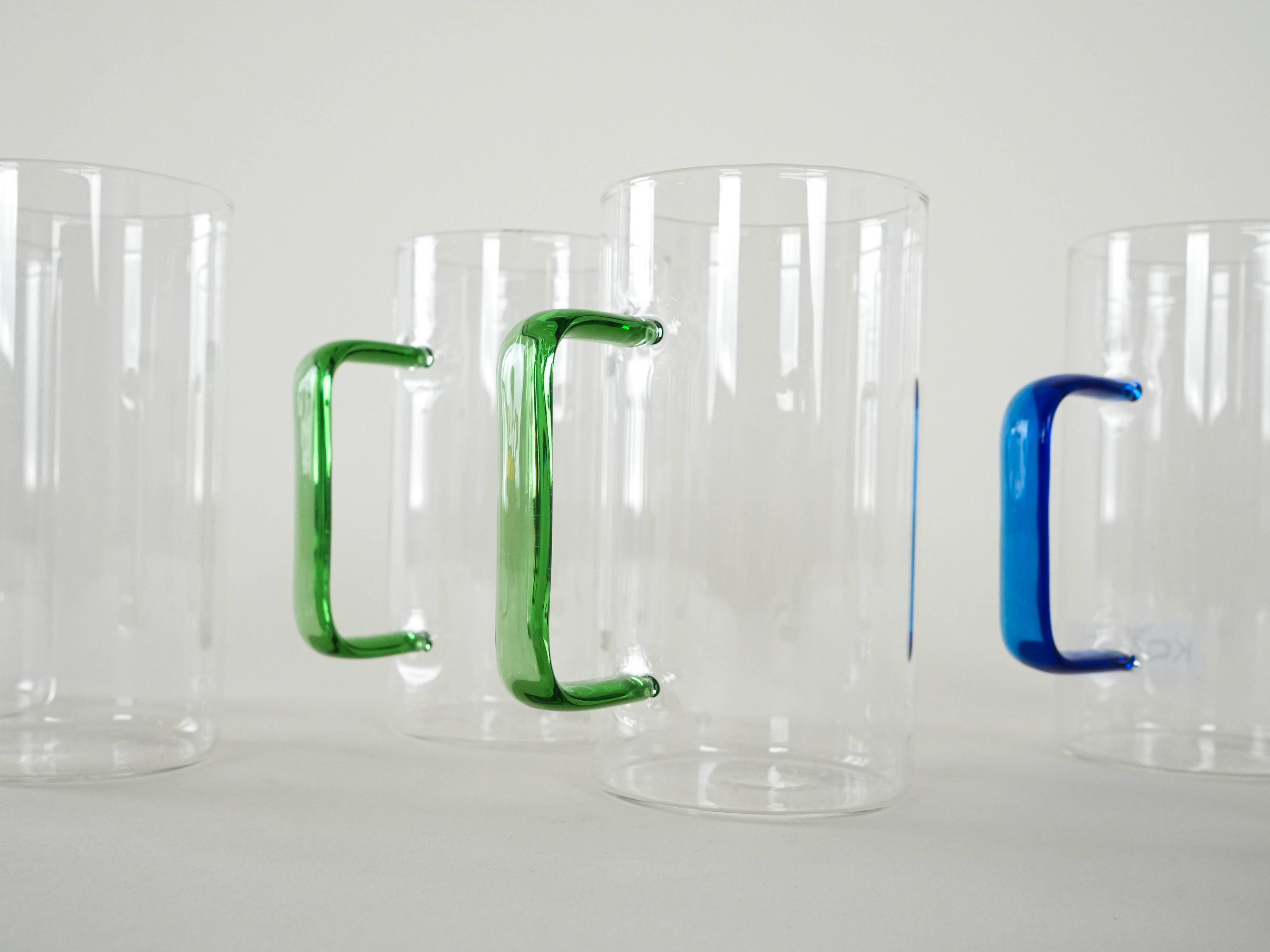 Set of six glasses, Danish design, 1970s, made in Denmark