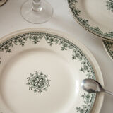 Suite of 9 old dessert plates