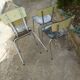 4 Formica chairs and chrome legs
