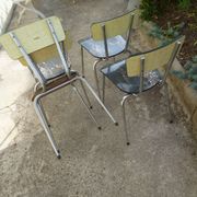 4 formica chairs with chrome legs