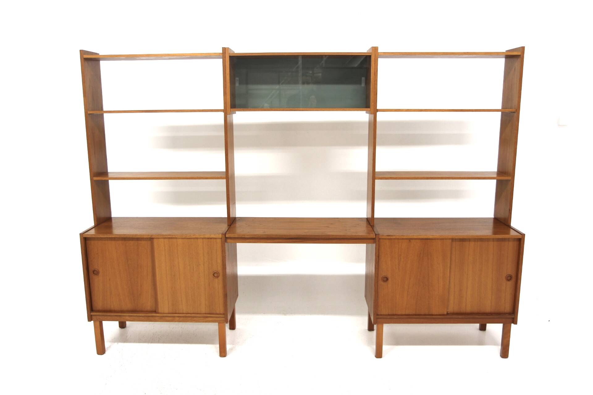 Scandinavian "triple" teak bookcase, Sweden, 1960