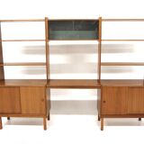 Scandinavian "triple" teak bookcase, Sweden, 1960