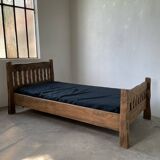 Brutalist Aranjou elm bed