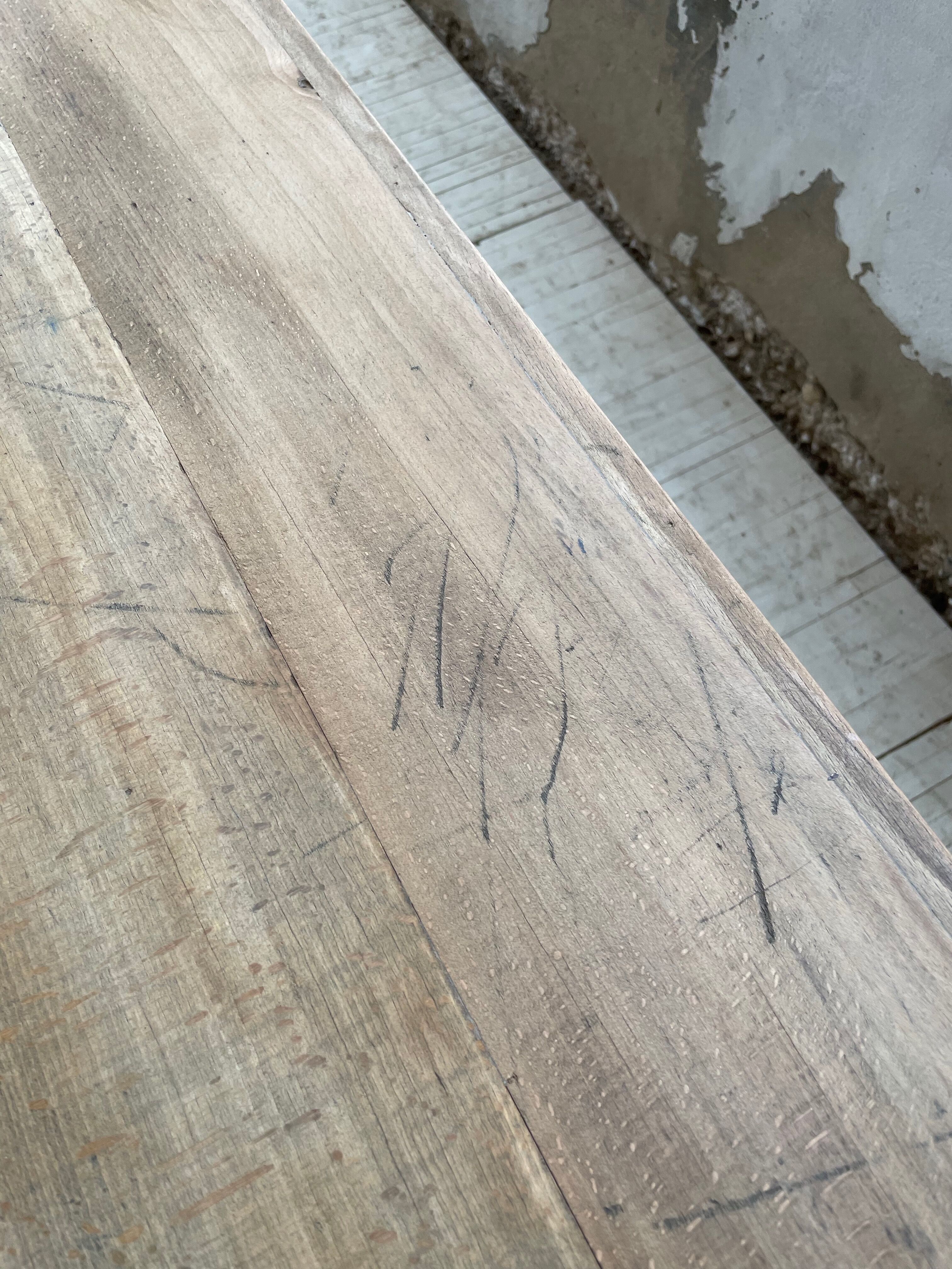 XL farmhouse table in beech and pine 3m