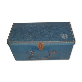 Suitcase in Cadillac sewn cardboard, early 20th
