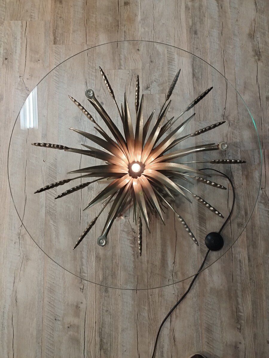 Coffee table Pedestal table sheaf of ear of wheat