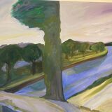 Paysage de Gien signé Persu