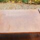 Vintage side table from the 50s in beech oak and poplar compass feet