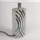White table lamp with black free hand decorations by Per Linnemann-Schmidt