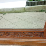 Art-Deco trumeau mirror in oak 79×124 cm