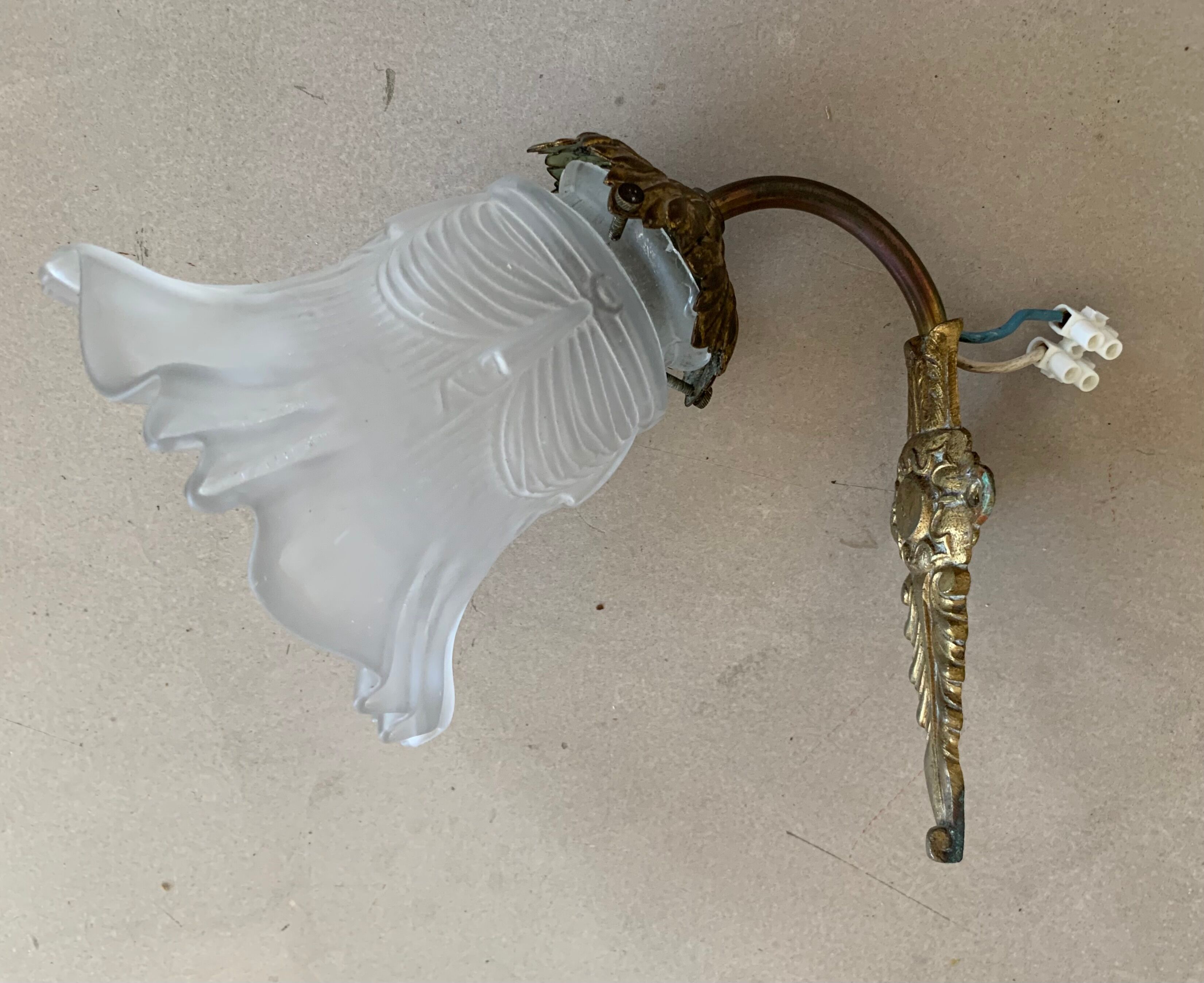 Old bronze wall light